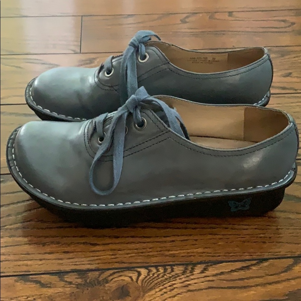 Alegria Slate Blue Leather Shoes